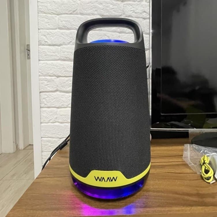 Caixa De Som Bluetooth Sem Fio Boombox Waaw By Alok Boom 200 80w Rms